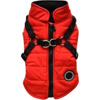 Veste matelassée imperméable pour chien (rouge L)