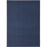 Waschbarer rutschfester Teppich Uni Elegance BLU101