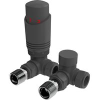 Anthracite Corner Thermostatic Radiator Valve Pack (Pairs)