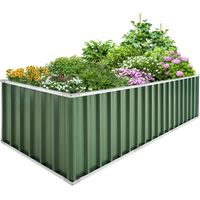 KINGBIRD Carré potager sans fond, 258x90x60cm, vert