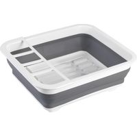 ESCURREPLATOS PLEGABLE BLANCO / GRIS 54780