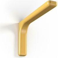 Confezione 2 staffe di supporto in acciaio zinco cromato con copertura plastificata per fissaggio mensole a parete - BurlyWood - 24 cm