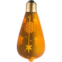 Ecolicht 30050130001 Lampadina LED E27 0,5W ST64 360° - Ambiente Decorativo "NEVE" Oro