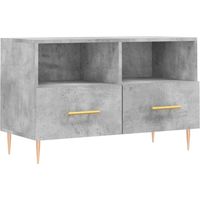 Mobile TV multimediale scaffale per televisione televisore buffet sala da pranzo soggiorno camera da letto 80 x 36 x 50 cm derivati del legno grigio 020026299