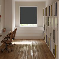WOLTU Verdunklungsrollo ohne Bohren Klemmfix, Thermorollo Fensterrollo Blickdicht easyfix Verdunkelung Rollos, Sichtschutz und Sonnenchutz für Fenster, Tür, 120x130cm (BxH), Anthrazit