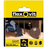 Flexovit 78072764913 Delta Hook & Loop Sanding Sheet 94mm Medium 80G x6 FLV64913