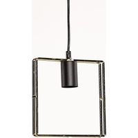 Simla LSW528.1 - 2 x Lampade a sospensione quadrate in metallo ORO - 20x4.5x22.5CM