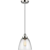 Elstead Baskin - 1 Light Dome Deckenanhänger aus poliertem Nickel, E27
