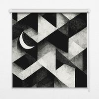 Innenrollo Fensterrollo - Rollo ohne Bohren - Sichtschutzrollo - Lichtdurchlässiges Rollo - Rechteckiges - Rollo - (140 cm x 140 cm) - Dreiecke in der Abstraktion