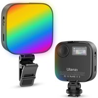 U60 RGB Vidéo Lampes Noir LED Caméra Lumière 360 ° Full Couleur Portable Photographie Éclairage w Dégagement Rapide Froid Chaussure Adaptateur et Clip, 2500mAh Rechargeable CRI 95+ 2500-9000K