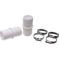 Schlauchverbinder Ø 32mm auf 38mm, 2 er Pack inkl. Schlauchklemmen 2x Tüllen 38/32 mm, + 4 Schellen