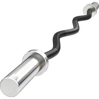 "SPORTNOW 4ft Olympic EZ Curl Bar, Barbell Bar for 2"" Weight Plates"