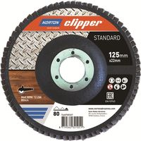 Norton Clipper Fächerschleifscheibe Mopteller Standard 125mm, Ausführung: 125x22,23 , K80, 10er VE