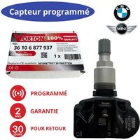 Capteur TPMS pression pneus BMW 433 MHz préprogrammé - réf. 6877936/6877937, batterie 5 ans