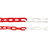 CATENA SEGNALETICA BICOLORE bianca / rossa - Ø mm. 6 x 36 x 19 x mt.5