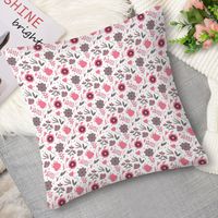 Housse de Coussin décoratif fleurs printanières, pastel