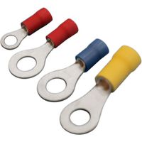 Packung mit 100 Stück Fastom-Rundkabelschuhen 5,3 mm. für Kabel von 4 bis 6 mm² Electro DH Farbe Hülse Gelb 10.920/5.3/A 8430552143573