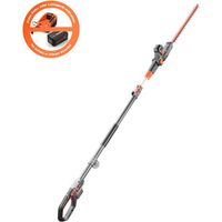 Cortasetos telescópico FUXTEC 20V sin cable ni batería, 25cm de corte. Ideal para setos y arbustos. Una batería para todos los 20V.