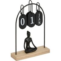 Calendrier décoratif Yogi 20x6cm - Atmosphera créateur d'intérieur