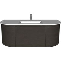 ARBI Mobile Da Bagno Sospeso Street Rovere Masai Con Lavabo Integrato e Piano Ocritech Bianco