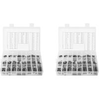 560 PièCes SéRies D'Assortiment de Broches à Ressort Fendue en Acier Inoxydable, Goupilles de Rouleau de Tension de Goujon à Ressort Fendu avec BoîTe