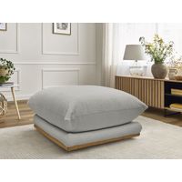 BOBOCHIC - Pouf ERNEST tissu bouclette Gris clair
