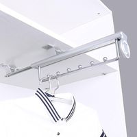 Heavy Duty Porte-vêtements extractible Porte Pantalon Cintre Coulissant,penderie telescopique,Rail de Suspension pour Armoire à vêtements
