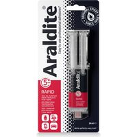 Colle époxy bi-composant 24 ml – Prise rapide 5 min – Haute résistance aux chocs et à l'humidité – Pour métal, bois, plastique, verre – Araldite
