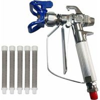 BUNTHAUS Airless-Farbpistole, Hochdruck, 3600 PSI + Düsensitz + 5 x Airless-Farbpistolenfilter
