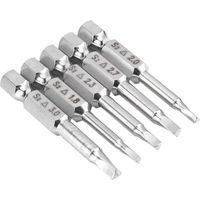 5PCS Embouts de Tournevis Magnétique à Tête Triangulaire Set S2 Acier 1,8mm, 2mm, 2,3mm, 2,7mm, 3mm, Tige 6.35mm Hexagonale, Longueur de 50mm
