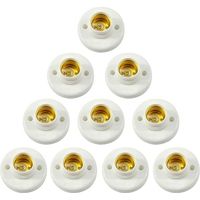 Support de lampe E27 douille à vis en plastique support mural support de convertisseur de base de lampe à LED pour ampoule E27 douille à vis ronde en plastique pour douille d'ampoule 10 pièces