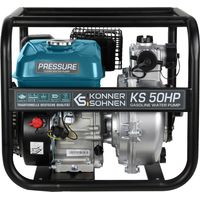 Könner & Söhnen – Motopompe haute pression 2 pouces – Débit 30000L/h – Hauteur de refoulement 50 mètres – Profondeur d'aspiration 7 mètres – Moteur 212 cc