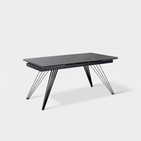 Tavolo allungabile ceramica effetto marmo sala da pranzo Augustus - Grigio Scuro