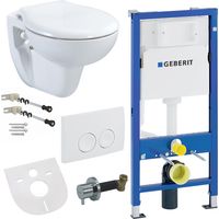 Belvit Hänge WC Set Weiß spülrandlos mit Taharet Bidet Softclose WC Sitz Geberit UP100 Vorwandelement waagerechter Abgang Belvit Hänge WC Set Weiß spülrandlos mit Taharet Bidet Softclose WC Sitz Geber