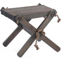 Table d'appoint / repose-pieds LILLI en pin huilé gris – EcoFurn