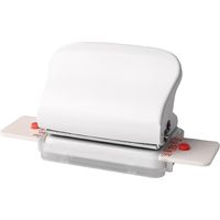 KW-trio 6-Hole Paper Punch Handheld Metal Hole Puncher 5 Sheet Capacity 6mm for A4 A5 B5 Notebook Sc-White