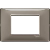 Placca Vimar Plana 3 moduli Reflex cenere in tecnopolimero 14653.40