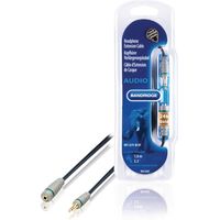 Bandridge Cable de extensión macho - hembra 3,5 mm, de 1.00 m de longitud ,ideal para auriculares, color azul, contactos chapados en oro de 24k