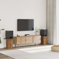 Soportes altavoces 2 uds madera roble artesano 30x30x40 cm vidaXL