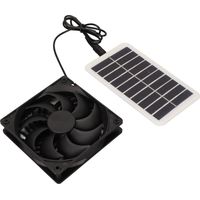 Ej.Life Solar Power Panel Abluftventilator 15W Solarpanel Ventilator FüR GewäChshaus FüR TierhäUser A