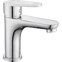 Robinet Salle de Bain Chromé Mitigeur de Lavabo à Deux Voies pour Salle de Bain Robinet de Lavabo en Laiton Robinetterie