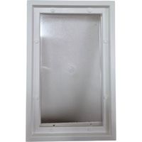 Hublot Rectangulaire à visser blanc 1 vitre porte 22 à 24 mm pour porte de garage