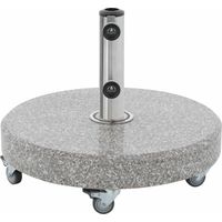 Doppler CLICK-IT® Granitsockel 50 oder 70 kg auswählbar 85897 Rollsockel inkl. Standrohr 50 kg