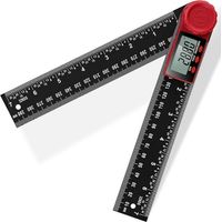 Règle d'angle numérique avec écran LCD, inclinomètre numérique 200 mm/7 pouces, rapporteur, outil de mesure pour le travail du bois, la menuiserie, la construction et le bricolage.