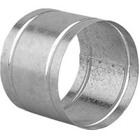 Unelvent – Manchon male-male galvanisé 100 mm – Raccordement conduits VMC – Acier zingué pour environnements humides – Vendu à l'unité