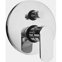 Piastra con leva doccia 2 uscite ottone finitura cromo serie a100