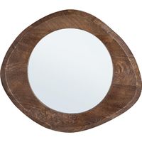 Specchio con cornice in legno "Erin" -50X44 / Marrone