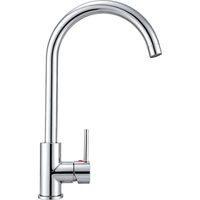 AICA Messingkern Küchenarmatur Einhandmischer 38cm Hochbogen 360° schwenkbar Wasserhahn für Küche Chrom