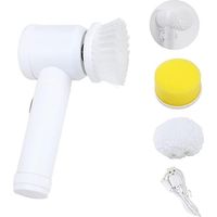 Brosse de nettoyage électrique rotative rechargeable, brosse à joints, brosse de nettoyage électrique avec 3 brosses