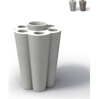 Regenschirmständer rund mit Wasserauffangschale modern weiss mod. Lulet
